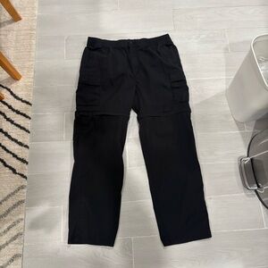 Cargo Pants Straight XL Shorts Hybrid Mens Black